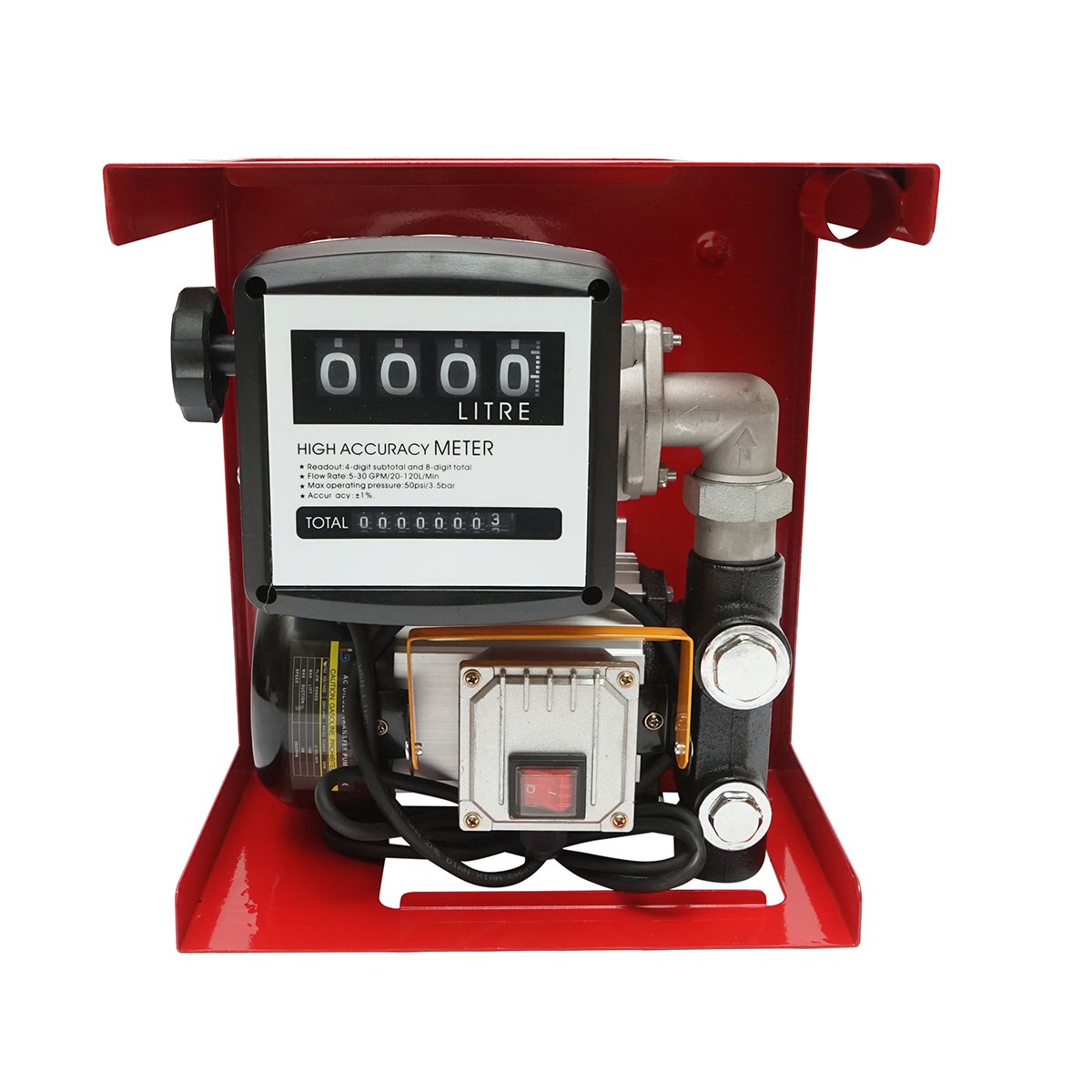 Pompa transfer motorina 220V 550W Breckner Debit 60L/min. (Kit cu contor, furtun aspiratie 1,5M, furtun transfer 4M, Pistol)